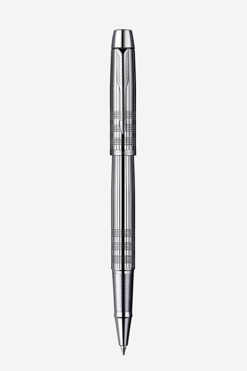 Bút Parker IM Premium Chiseled Shiny Chrome With Chrome Trim Rollerball Pen S0908650-PK210