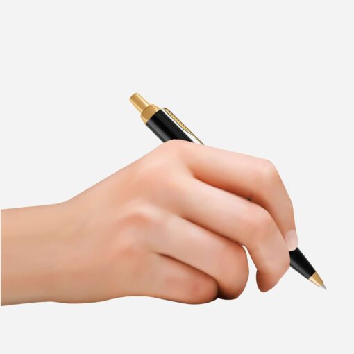 Parker IM Black Gold Trim Ballpoint Pen 1931666