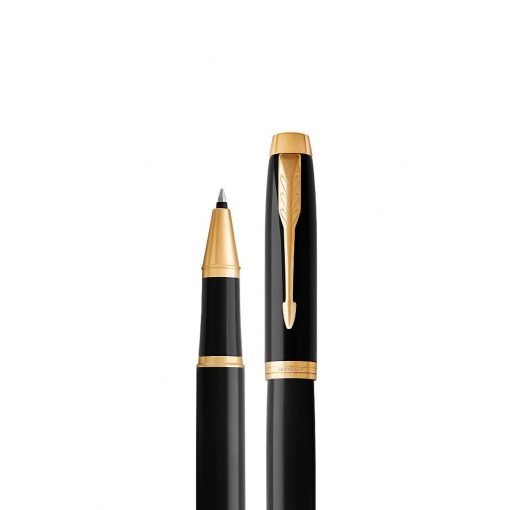 Trải nghiệm bút mực nước Parker IM Basic Lacquer Black GT RP cài vàng 2017