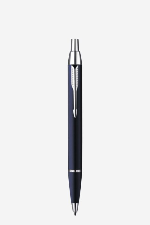 Parker IM Blue Chrome Trim Ballpoint Pen S0856460