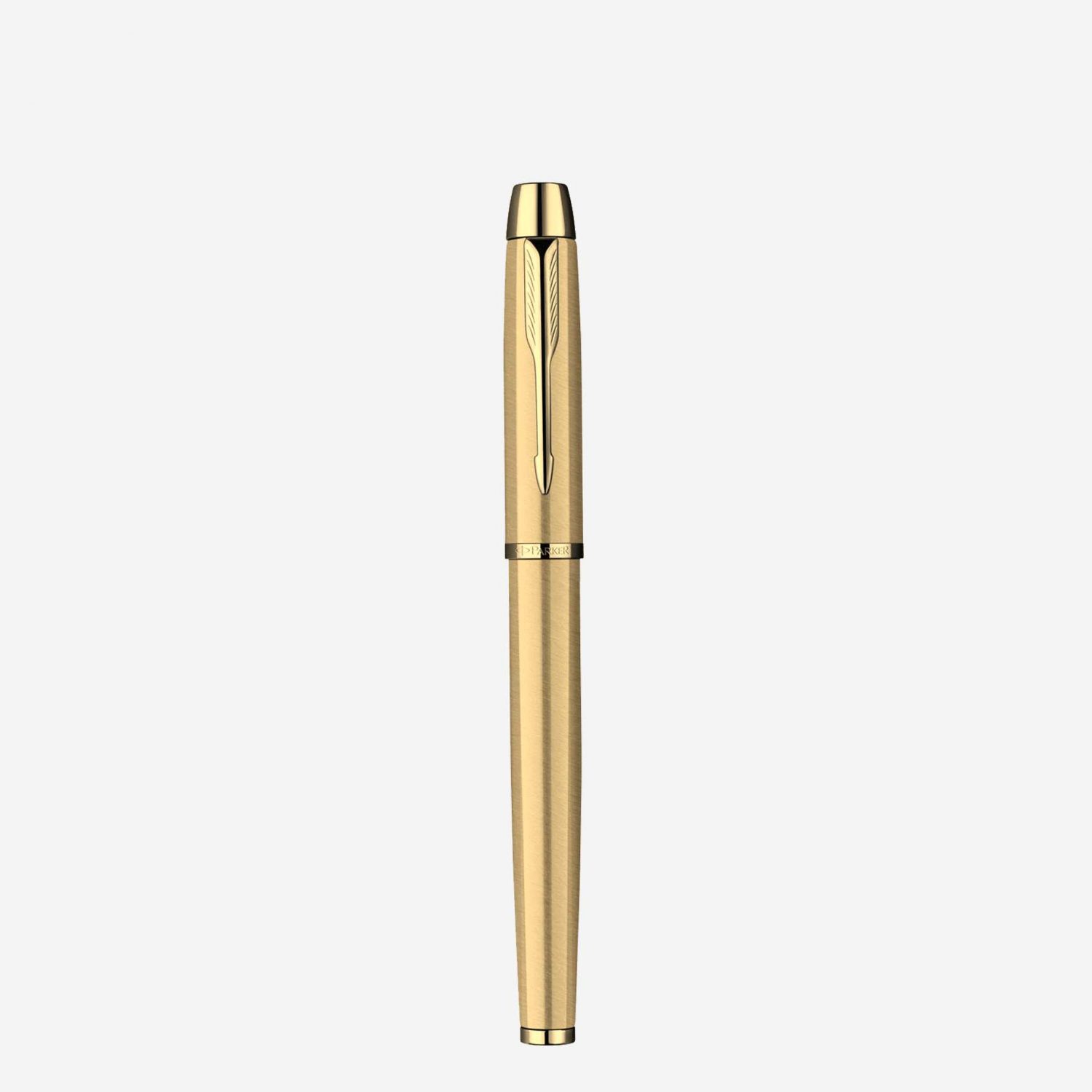 Parker Im Gold Brushed Metal Fine Nib GT Fountain Pen 9000013236