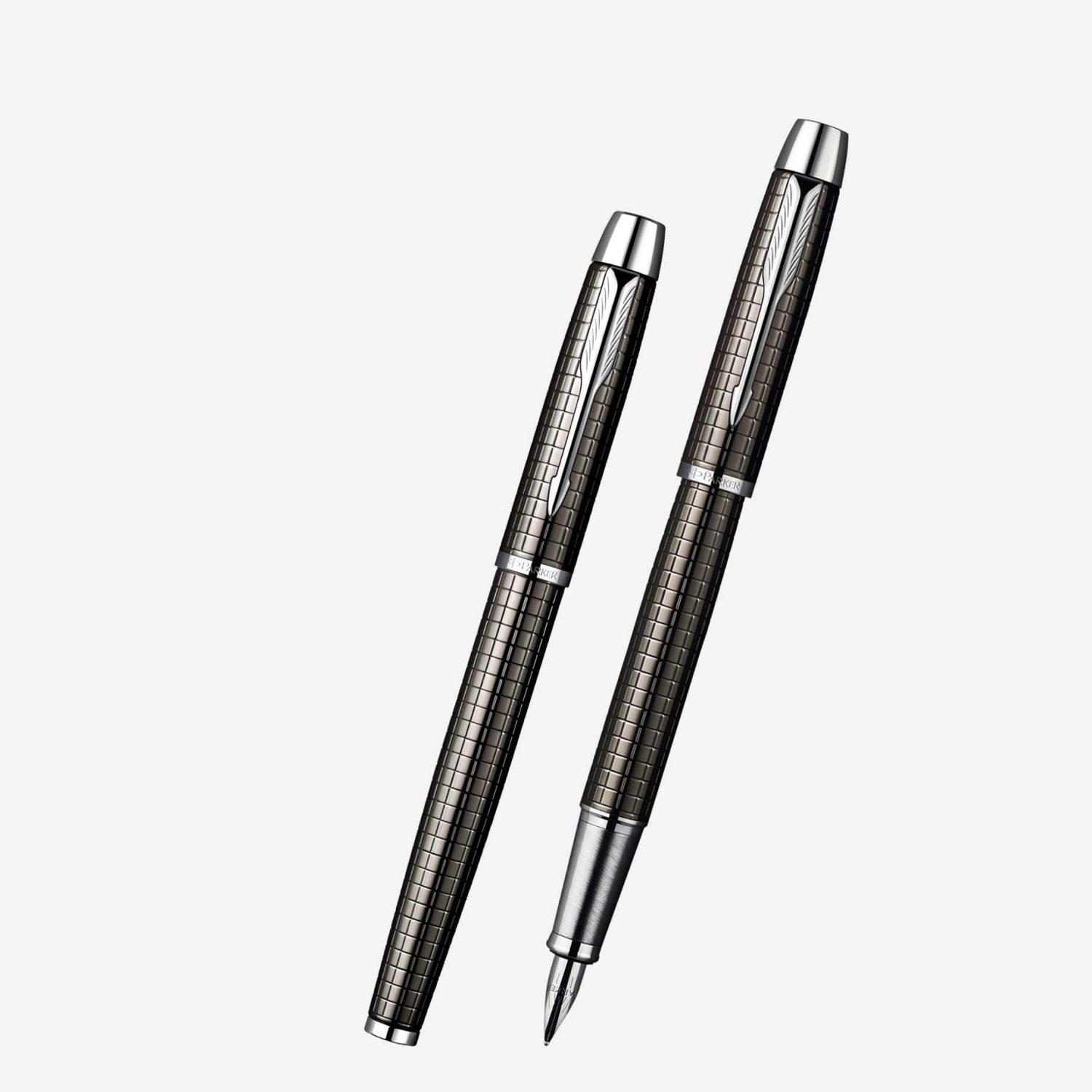 Parker IM Premium Deep Gun Metal Chiselled CT Fountain Pen S0908690
