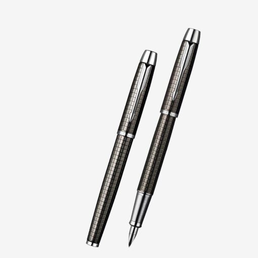 Parker IM Premium Deep Gun Metal Chiselled CT Fountain Pen S0908690