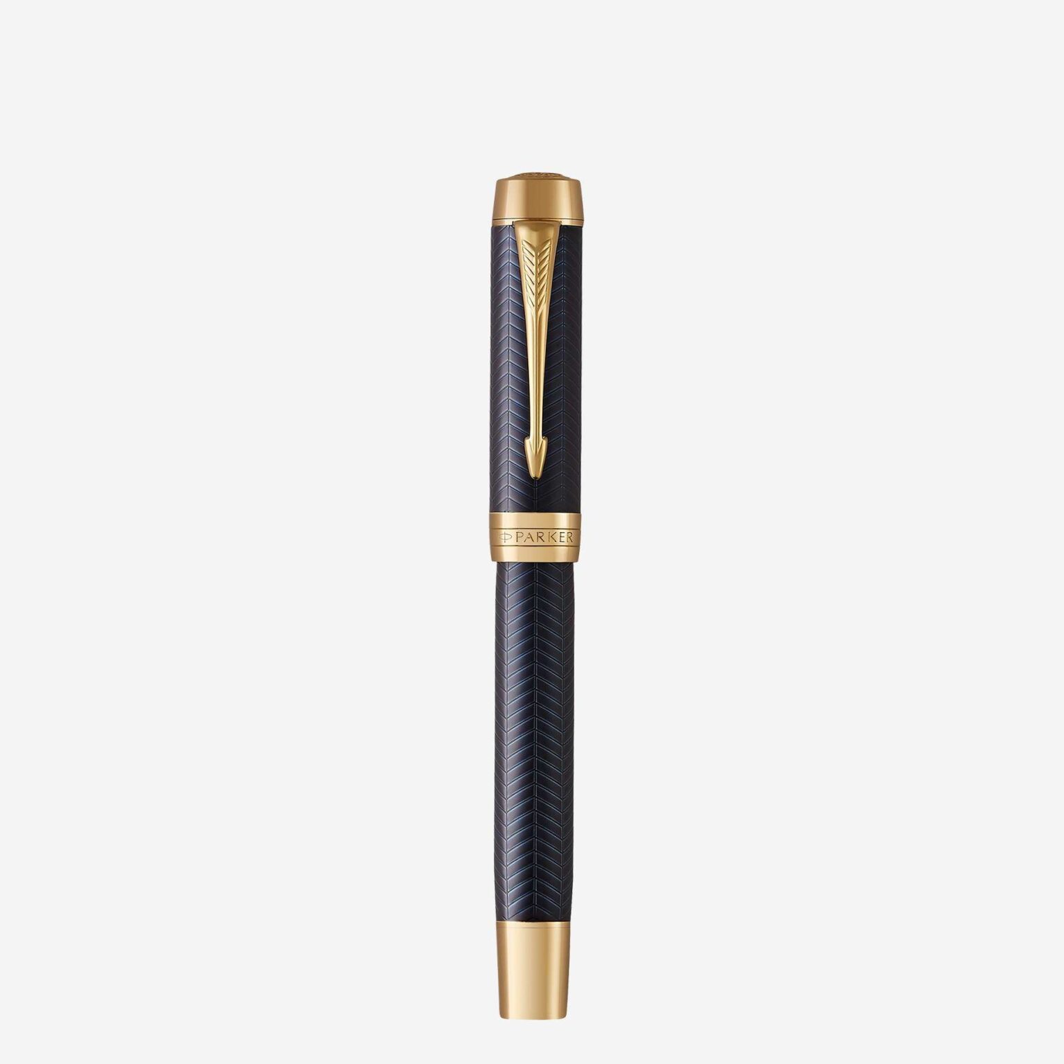 Parker Duofold Blue Lacquer Gold Trim Rollerball Pen 1931374