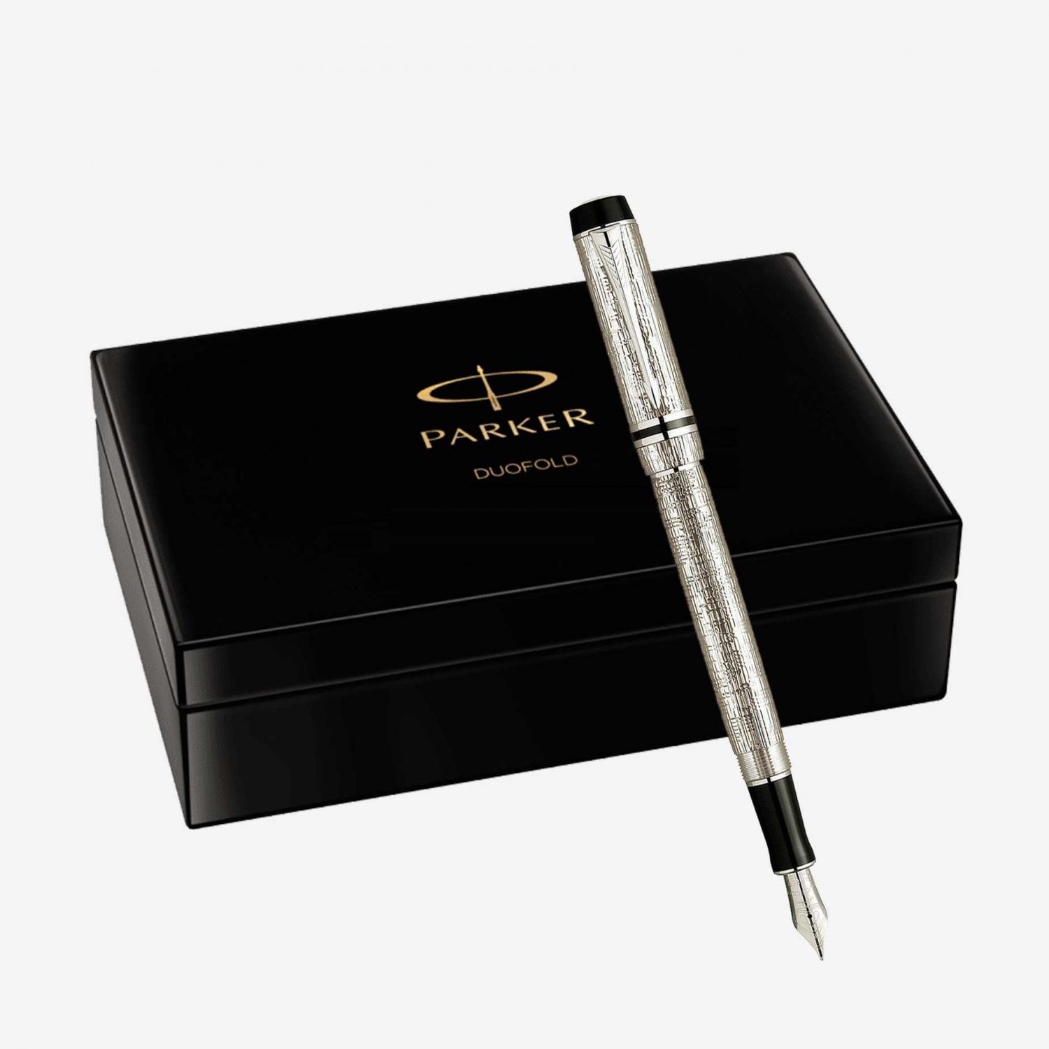 Parker Duofold Centennial Esparto Sterling Silver Fountain Pen S0691340