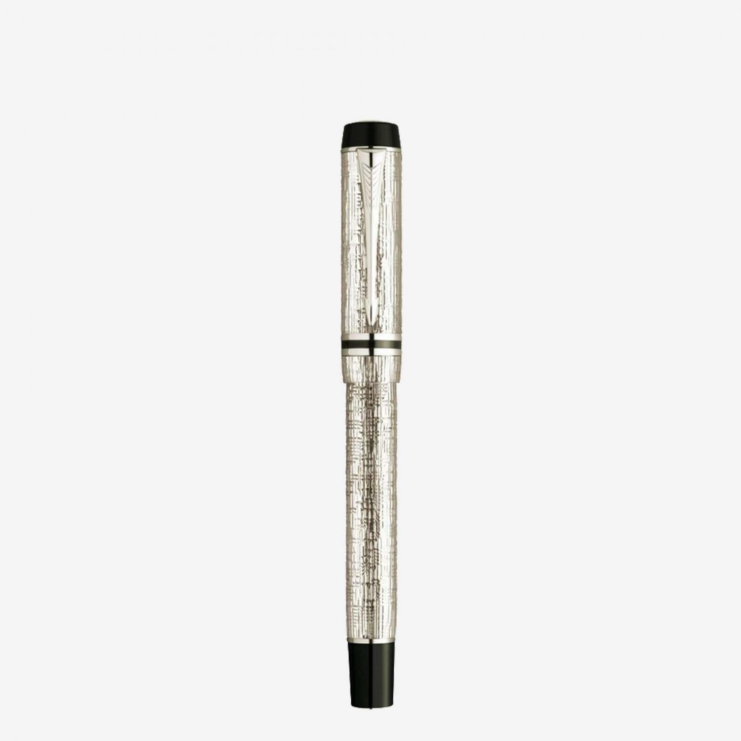 Parker Duofold Presidential Esparto Sterling Silver Fountain Pen S0691340