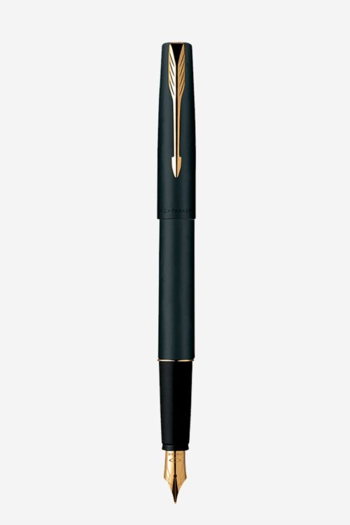 Parker Frontier Matte Black Gold Trim Fountain Pen PS1002033