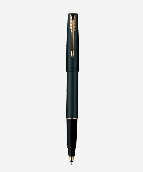 Bút dạ bi Parker Frontier Matte Black Gold Trim Rollerball Pen PS1002032