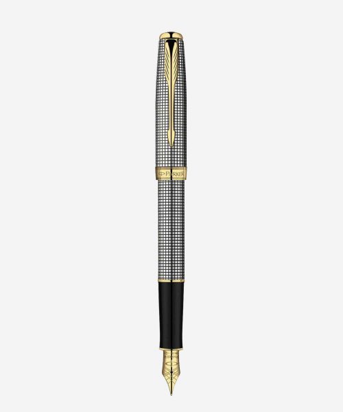 Bút máy Parker Sonnet Cisele Sterling Silver GT Fountain Pen S0808140
