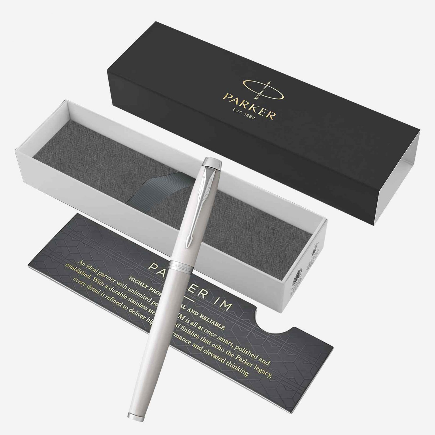Parker IM White Lacquer CT Fountain Pen 1931672-1931673