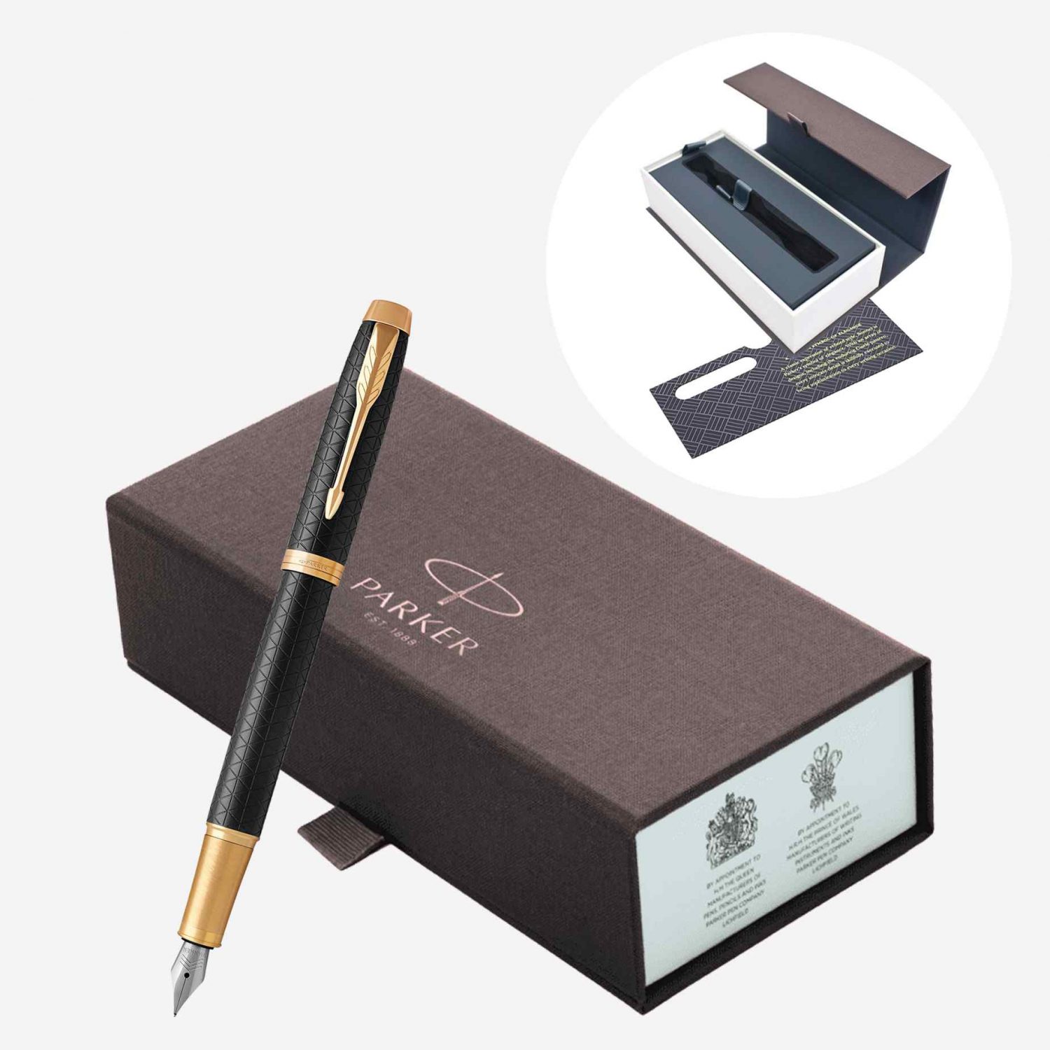 Parker IM Premium Black GT Fountain Pen 1931646-1931653
