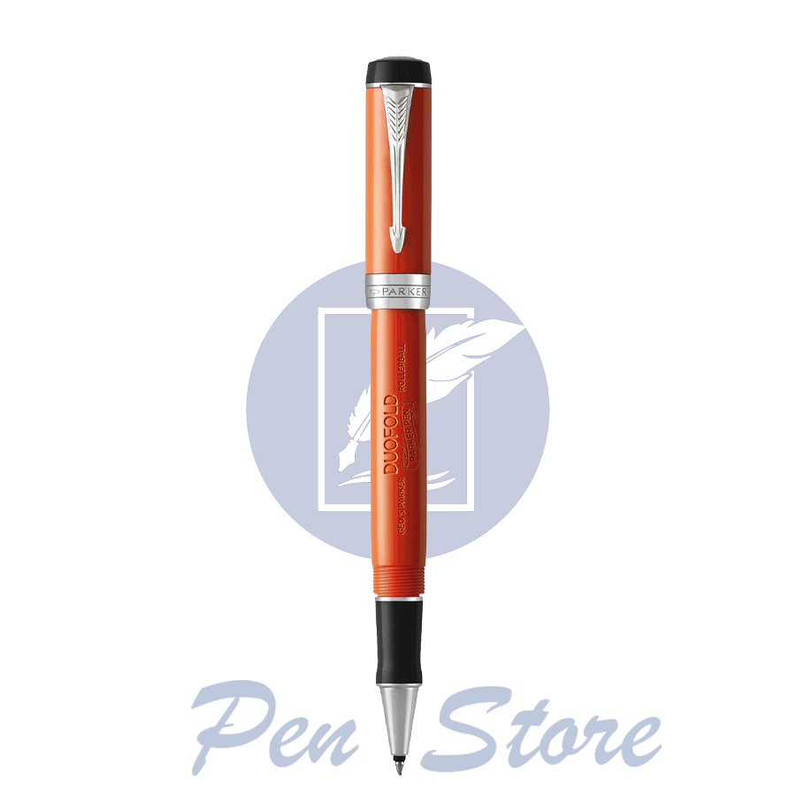 Bút dạ bi Parker màu cam bản Parker Duofold Classic Big Red Vintage CT Rollerball Pen 1931380.
